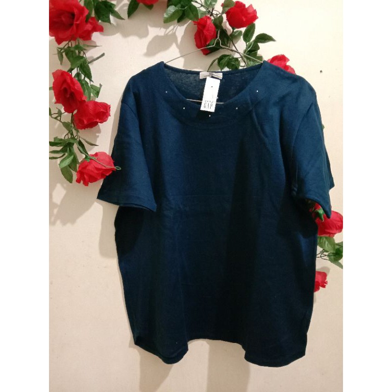 blouse biru dongker