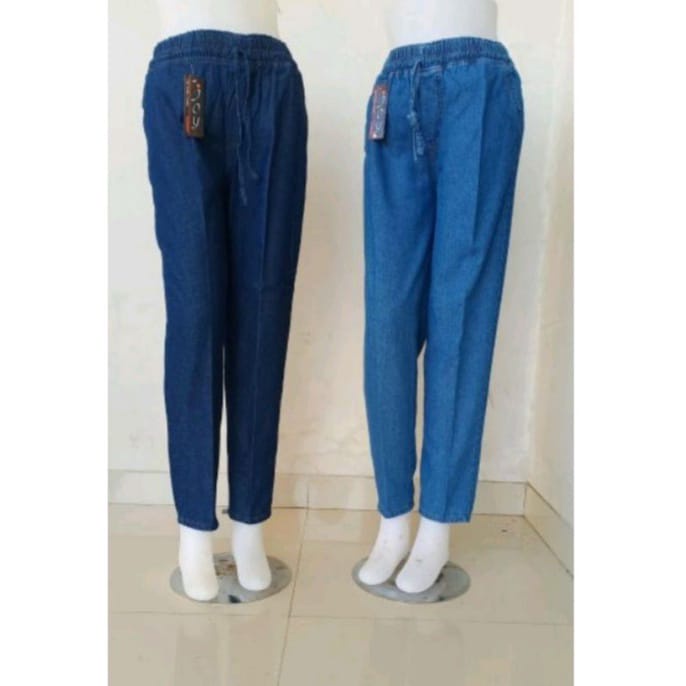 Celana Luna Soft Jeans Premium BB 60Kg-80Kg / Ukuran Standar Dan Jumbo