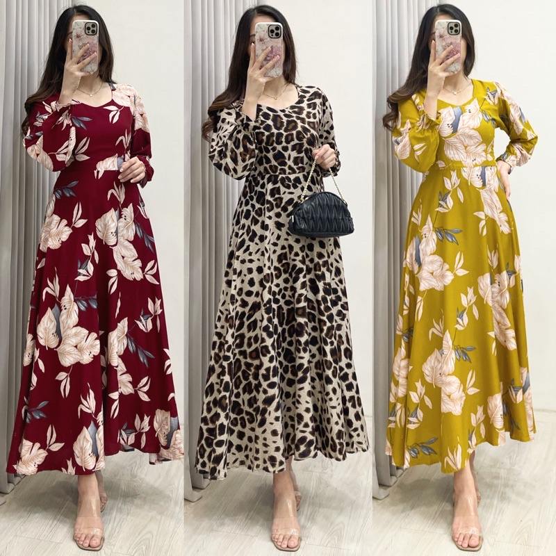 Amariel Iris Flowy Dress Daster Nyaman Bumil Friendly