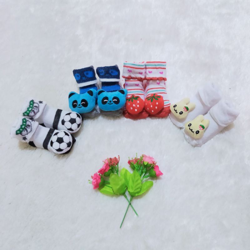 Kaos Kaki Bayi Boneka Karakter 3D 0-12 bulan Lucu Baby Socks