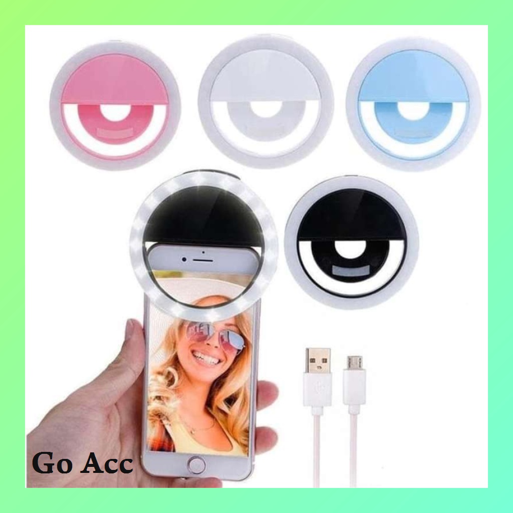 Lampu Sikat Gigi USB powerbank Ring Light Selfie Flash Handphone