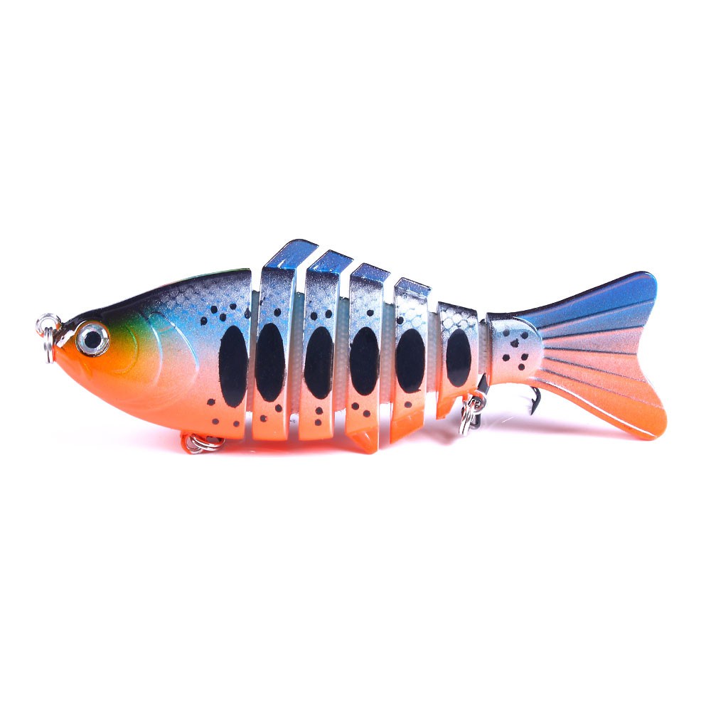 HENGJIA 1 PCS 10 cm 15.6g/23g Fishing Lure Hard Swimbait Casting Minnow Sea Bass Trout 7 Segment Lures Umpan Laser Bait