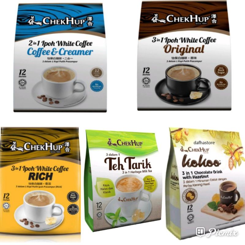 

chekhup white coffee 3in1 chekhup teh tarik chekhup kokoo/chek hup malaysia/chekhup malaysia