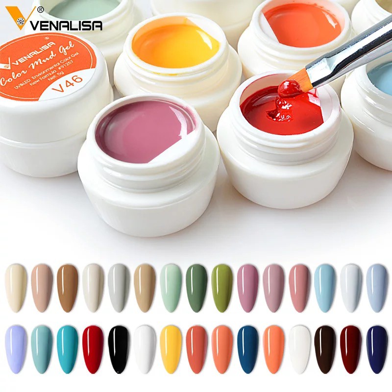 V21-V50 VENALISA MUD PAINTING GEL NUDE /GEL LINER UV GEL POLISH 5ML/ GEL PAINTING 5ML