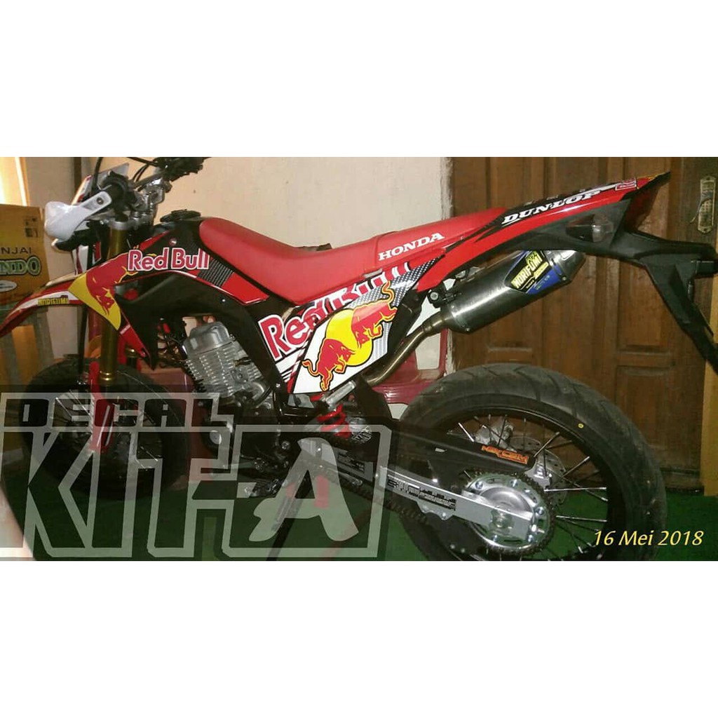 Decal Crf 150 L Red Bull Stiker Motor Crf 150 L Dekal Sticker