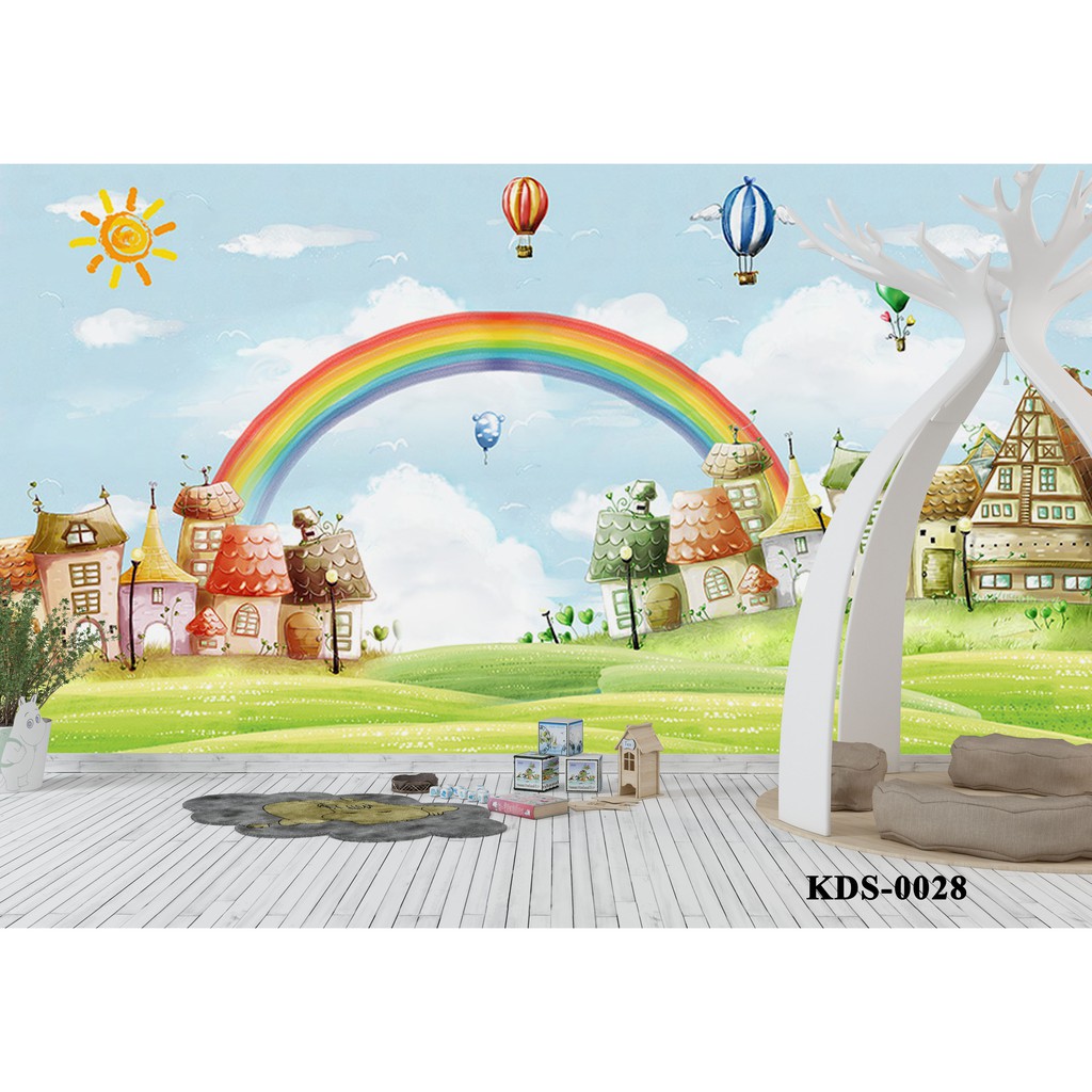 Wallpaper Custom Mural Photowall Background Ruang Bermain Anak Shopee Indonesia