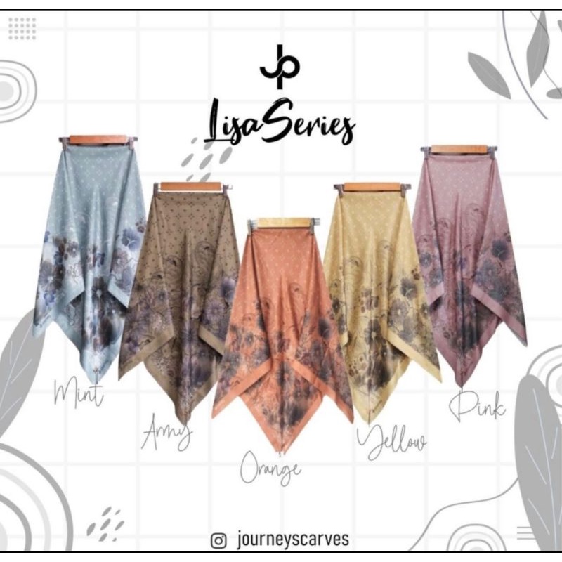 HIJAB SEGI EMPAT JOURNEY SCARVES LISA SERIES