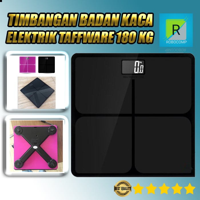 Timbangan Badan Kaca Elektrik TAFFWARE 180 kg