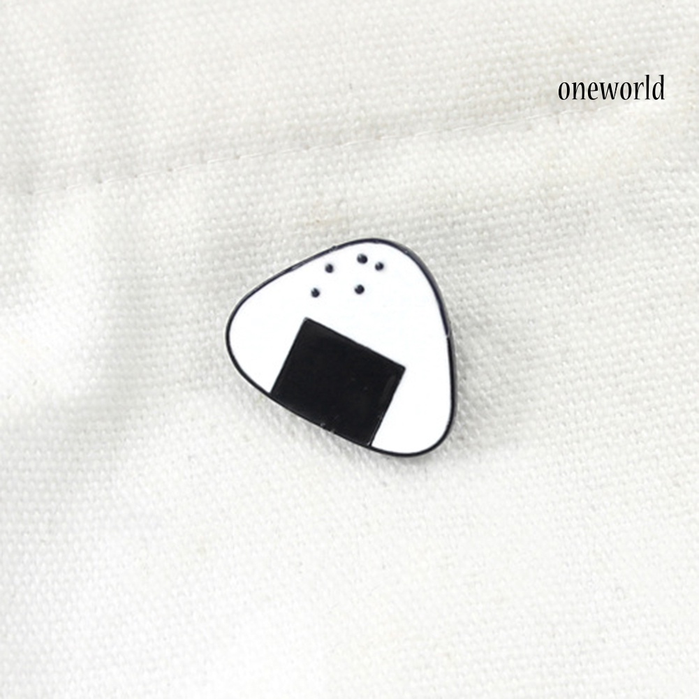 OW@ Cartoon Japanese Sushi Rice Ball Enamel Brooch Pin Denim Jacket Lapel Badge