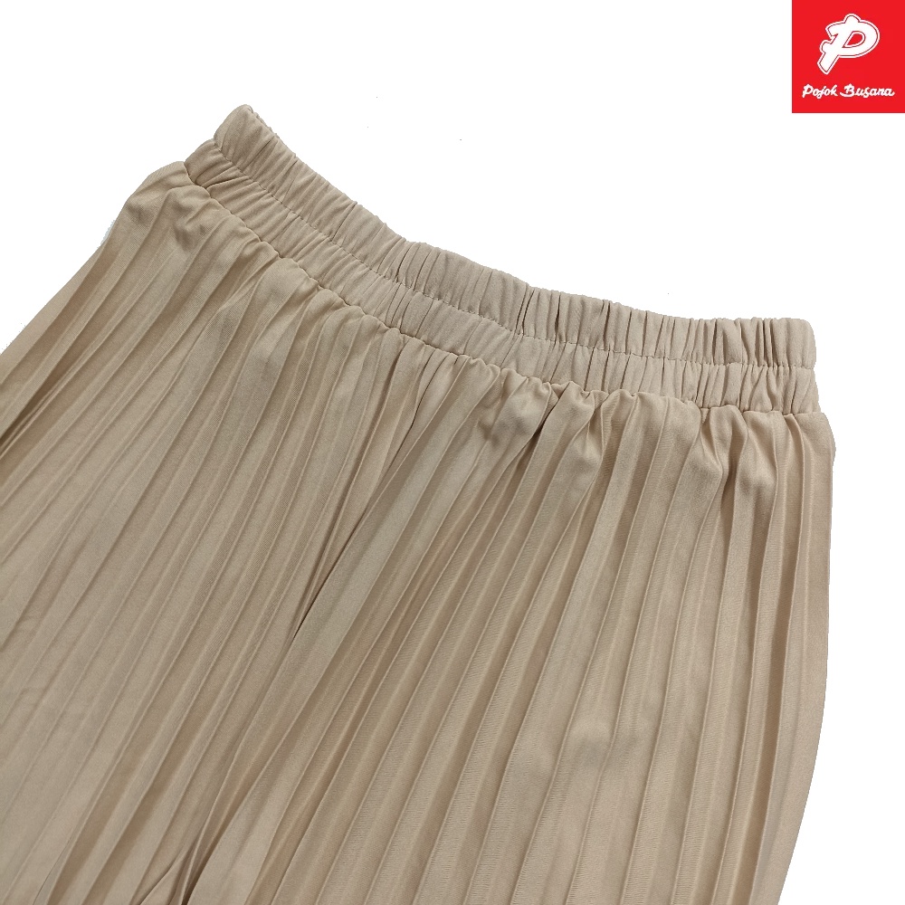 Pojok Busana Celana Panjang  Kulot Wanita Plisket