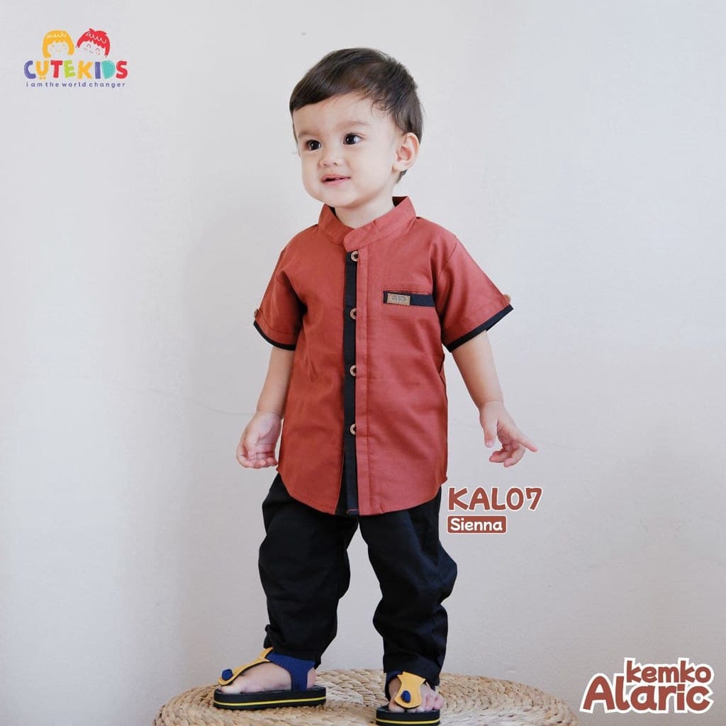 FREE ONGKIR!!! Setelan KEMKO Alaric Set Kemeja Koko Celana Anak Bayi 9 Bulan sampai 6 Tahun Original termurah dan terbaru