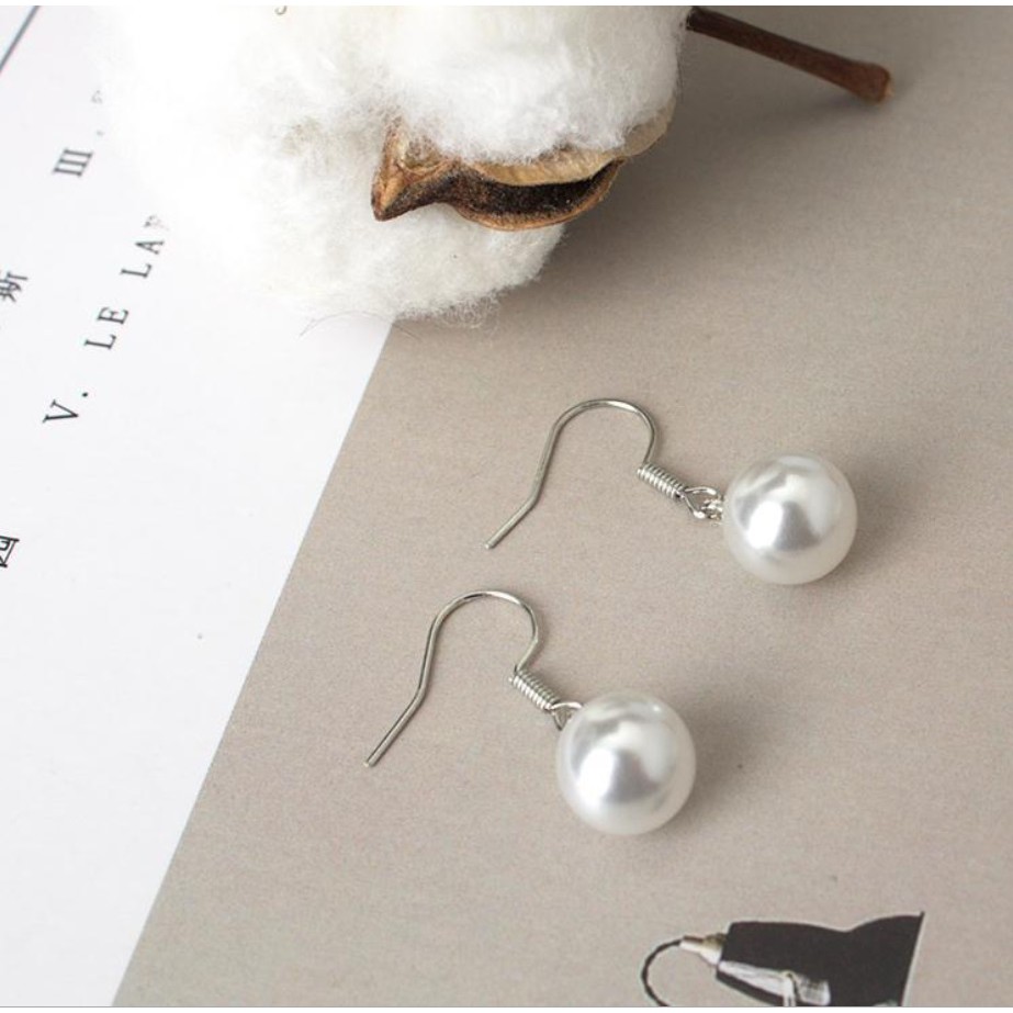 Anting Gantung B263 HOOK PEARL Gaya Korea Fashion Kristal Women Earring Aksesoris Mutiara Wanita