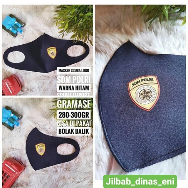MASKER SCUBA ;  HITAM SDM POLRI