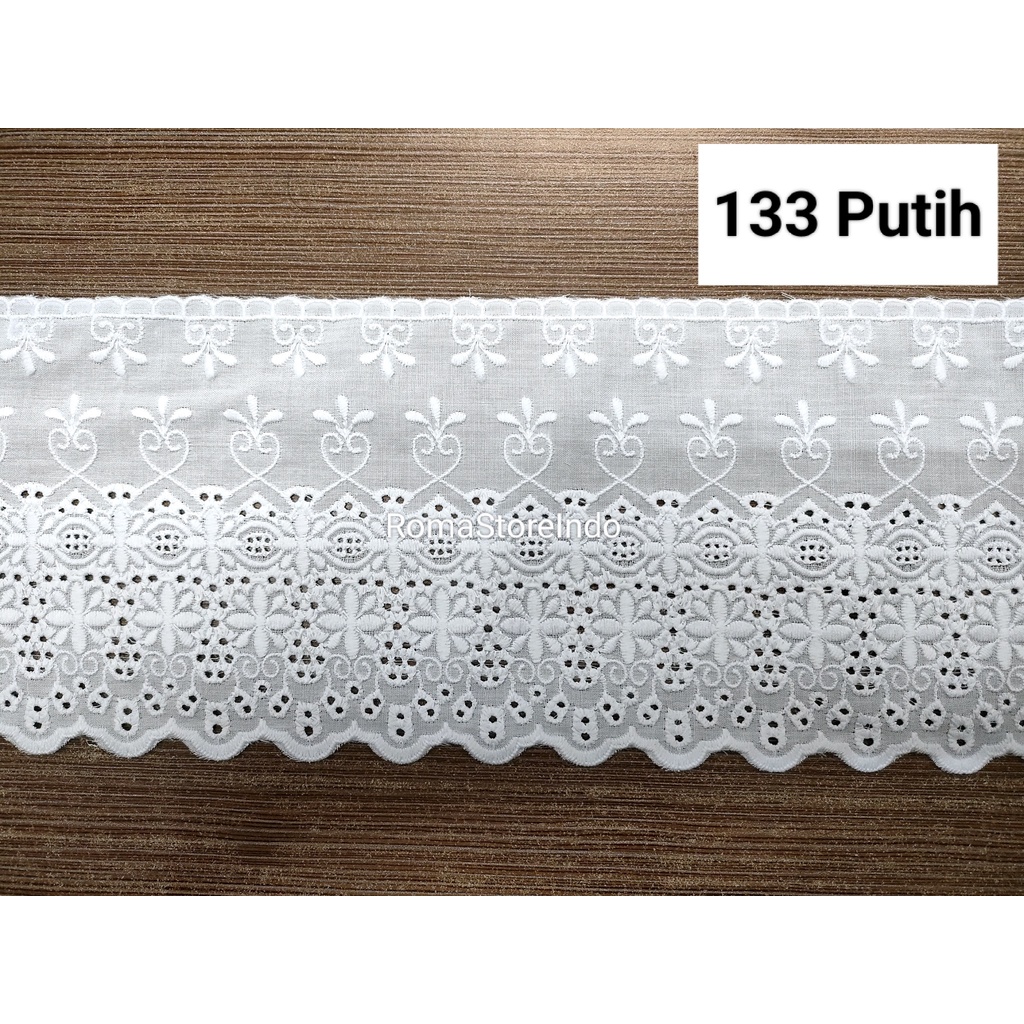 Renda Katun Kode 133 | Lebar 12.5 CM (Harga/Yard)