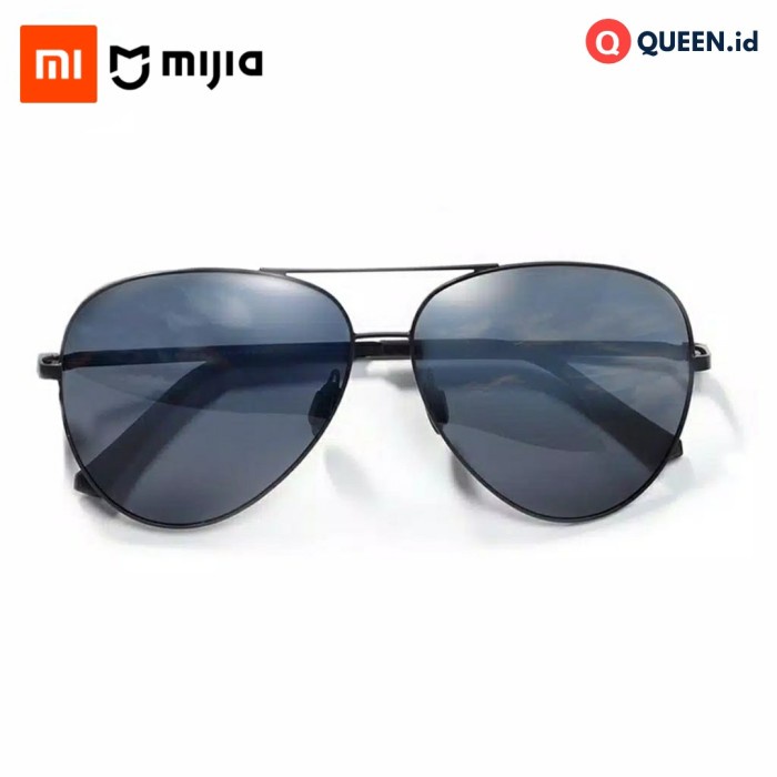 FASHION PRIA AKSESORIS PRIA XIAOMI TS TUROK STEINHARDT KACAMATA HITAM LENSA POLARIZED AVIATOR