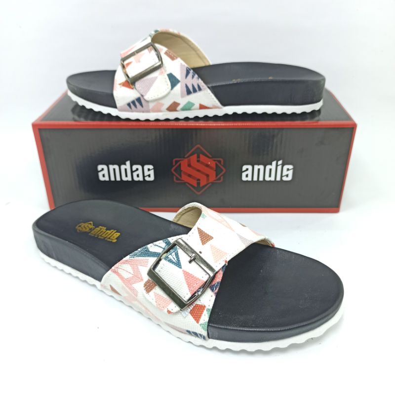 Sandal Selop Wanita Sendal Birken Motif Andis AF07