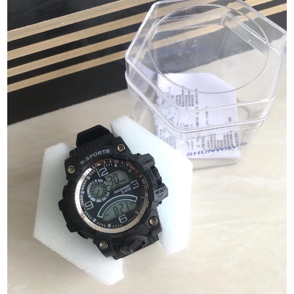 7.7 SALE JAM TANGAN SPORT SHUNWAY DIAMETER 4CM