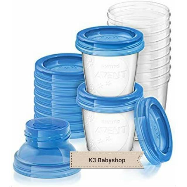 Avent Storage Cup and Adapter Wadah Botol Penyimpanan Asi