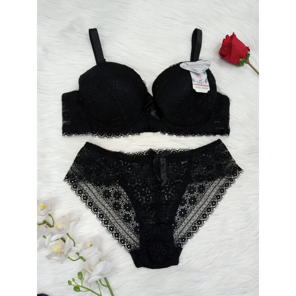 JMS - Bra Set Cd Cantik Bh Brukat Kawat Bh Busa Tebal 703