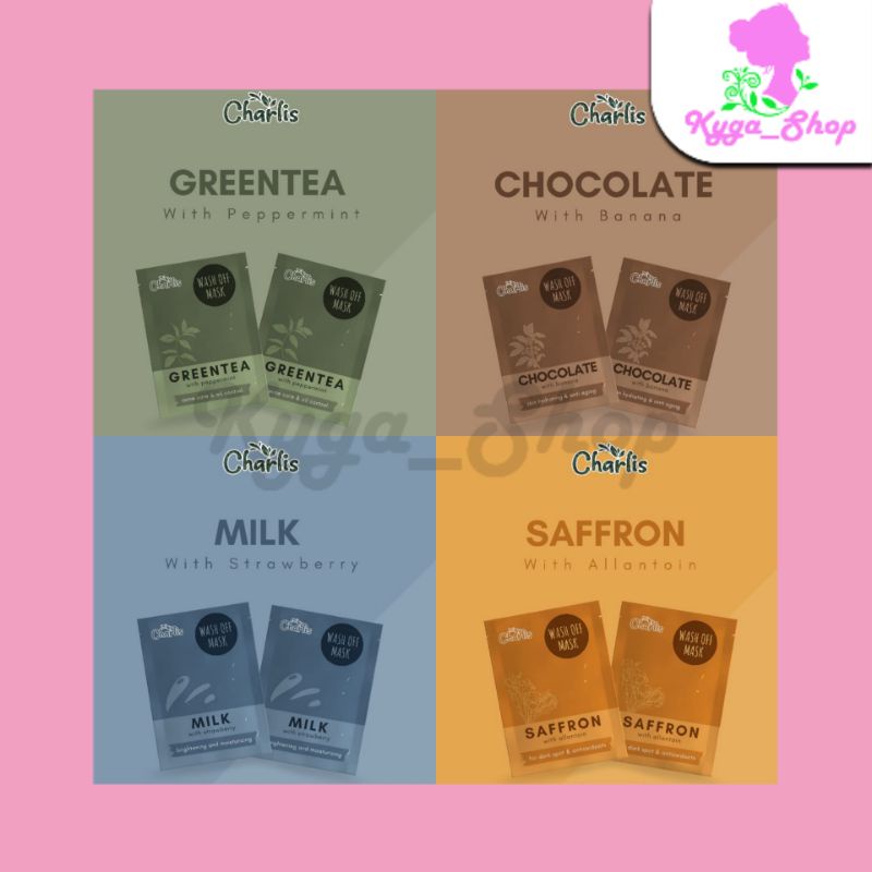 [DIST. RESMI][FREE SPATULA] BPOM✅ 15 GRAM WASH OFF MASK BY CHARLIS / MASKER WAJAH ORGANIK CHARLIS