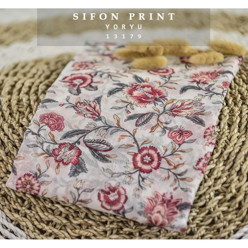 Kebaya Bali Kain Sifon Yoryu Motif Bunga Free Ongkir Shopee Indonesia