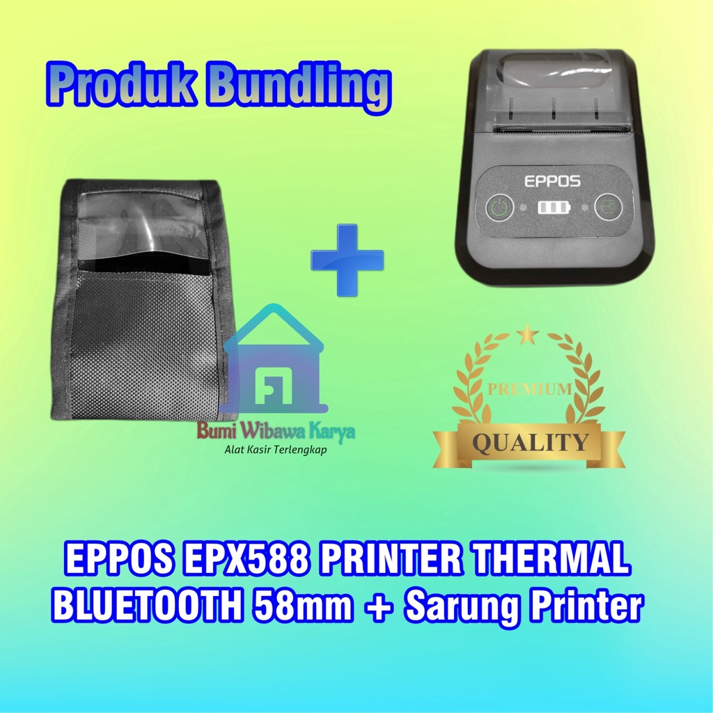 EPPOS EPX588 PRINTER THERMAL BLUETOOTH 58mm + Sarung Printer