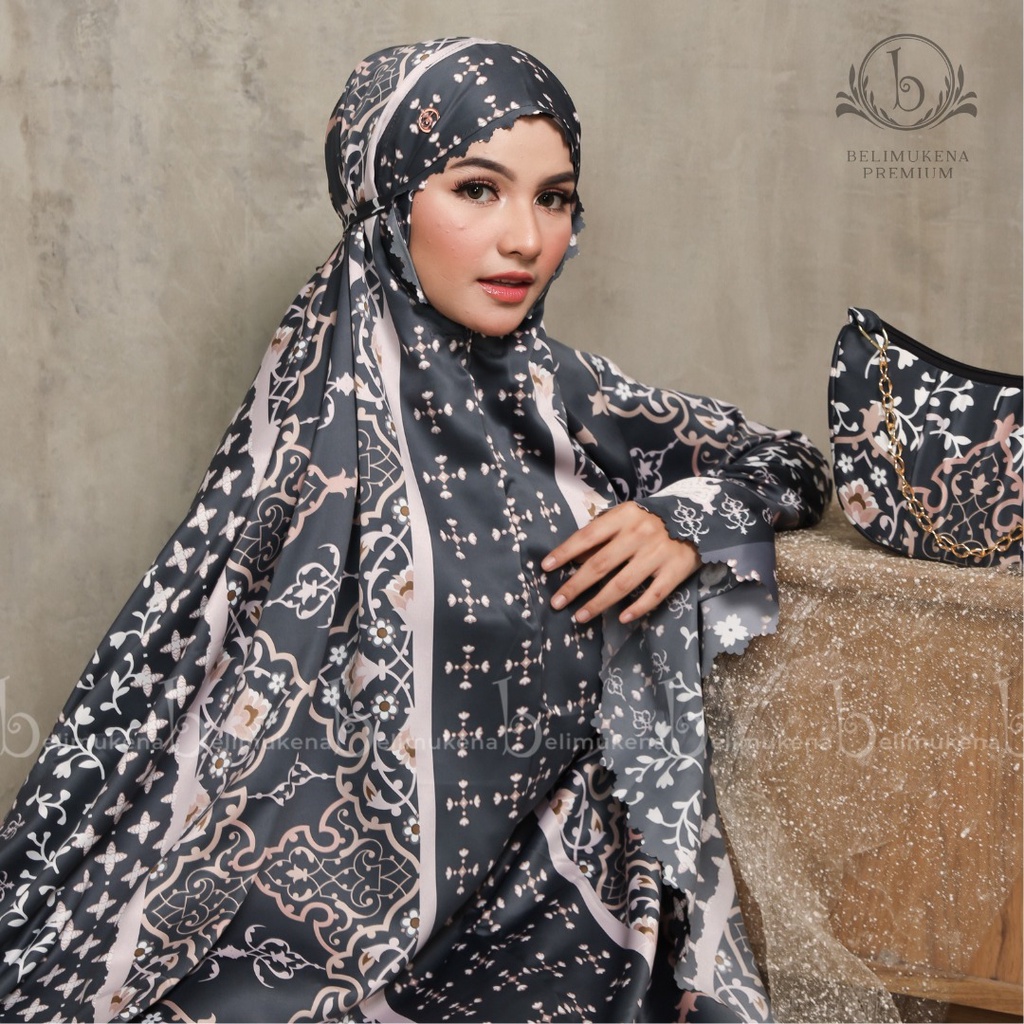 Mukena Dewasa Silk Maxmara 2in1 Daily Motif Tas Premium ( Lasercut ) Dayana