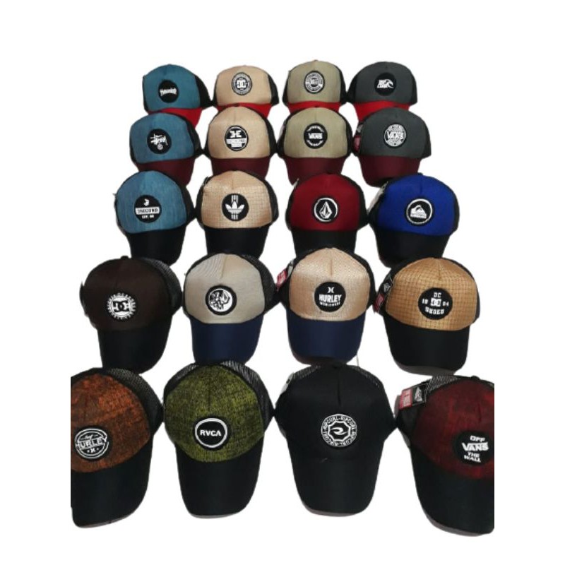 Topi Distro Trucker Hat Jaring Surfing Snapback Baseball Pria Distro Keren