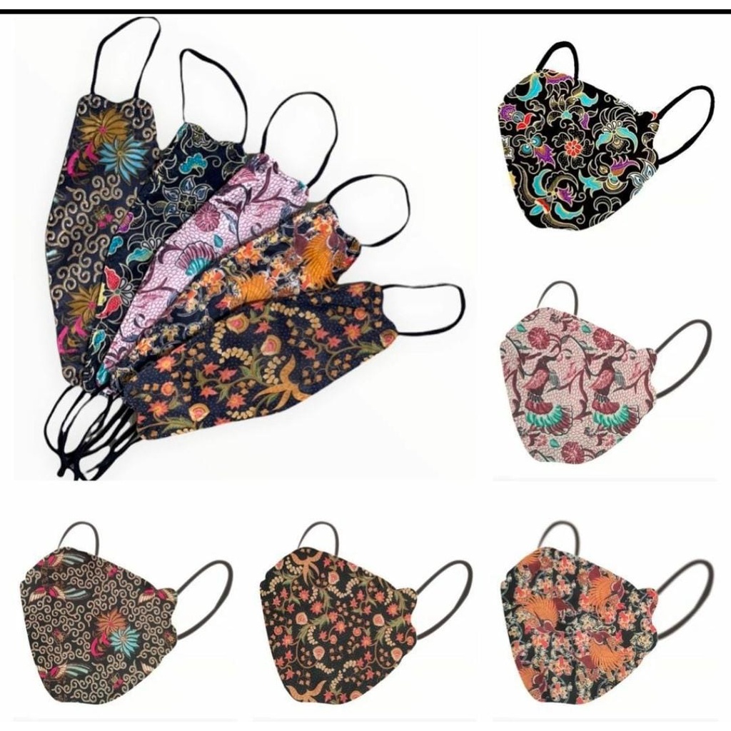 KF94 BATIK 10 PC - MASKER KF94 KOREA 4PLY MOTIF BATIK BEST SELLER