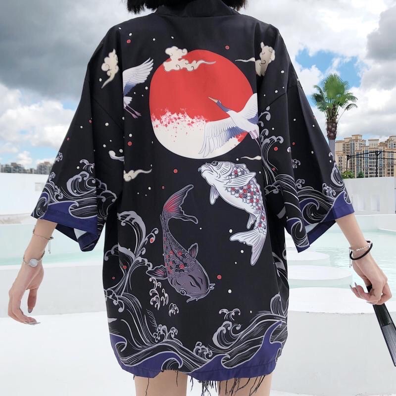 KIMONO IMPORT PRIA WANITA JEPANG HAORI YUTAKA DENGAN SABUK TALI ORIGINAL SP2