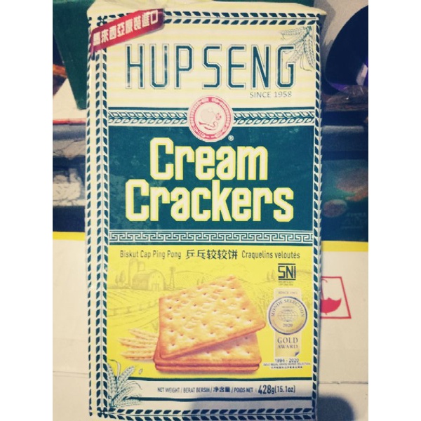 

Biskuit Hup Seng asin Malaysia Cream Crackers 425 gram Hap Seng