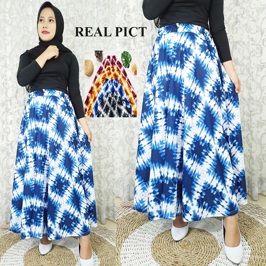 ROK PAYUNG TIEDYE SKIRT FLARE GL FASHION