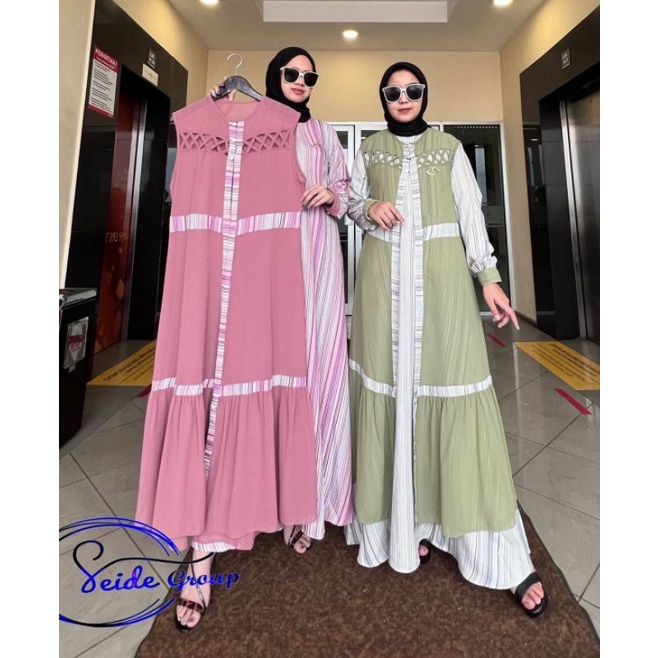 Gamis set outer seide