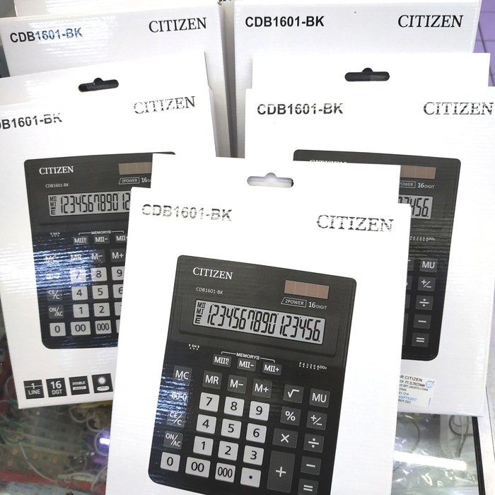 

Grosir Kalkulator Citizen CDB1601-BK Calculator 16 Digits Elegan