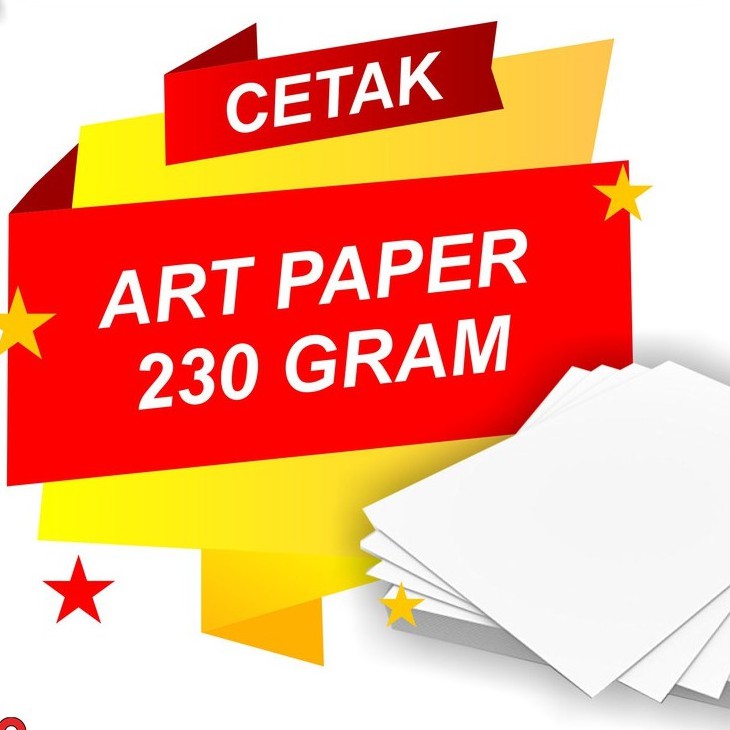 

Cetak print Art Paper / Art Carton 230 gram A3+