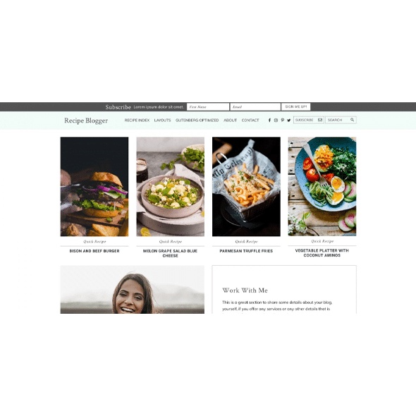 Studiopress Recipe Blogger WordPress Theme