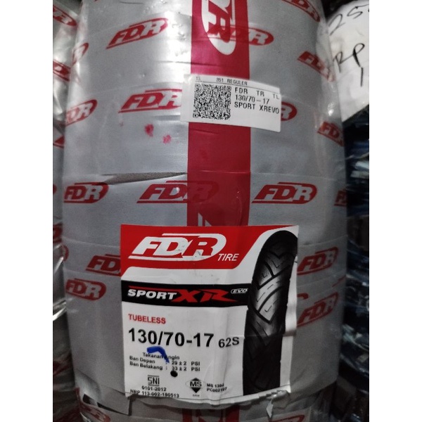 Ban FDR Sport XR EVO 130/70-17 Tubles/BAN Belakang Honda NEW CB150R/BAN FDR BELAKANG CBR150 OLD/BAN 