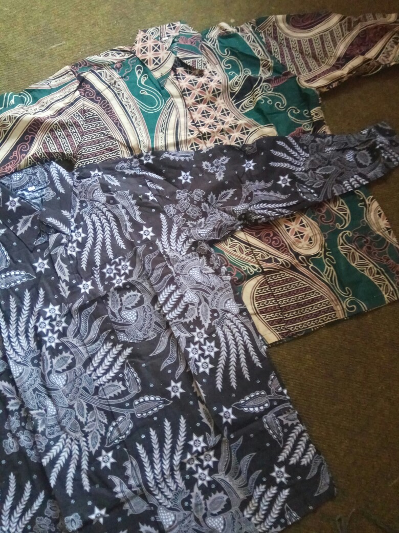 Kemeja Batik Pria Lengan Panjang Size M L Xl Xxl Bswart Batik Hrb026 Kenango Hem Panjang Padi