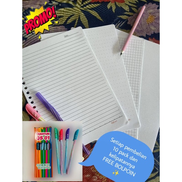 deshop.sby - LOOSE LEAF ISI BINDER/BINDER REFILL A5 80 gsm PROMO