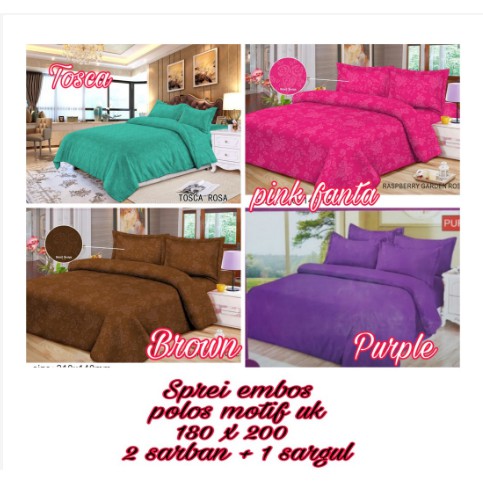 SPREI EMBOS 180 x 200 BAHAN KATUN EMBOS ADEM