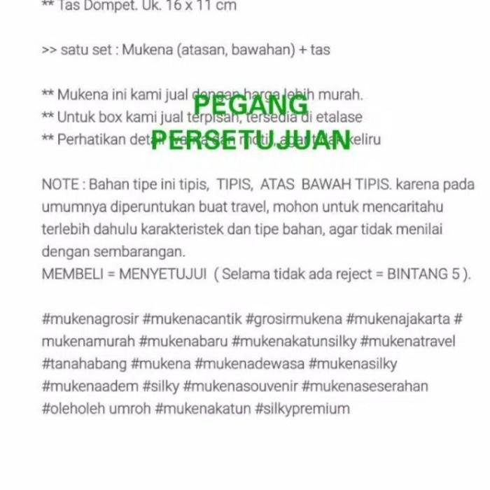 mukena silky premium mukena dewasa mukena traveling