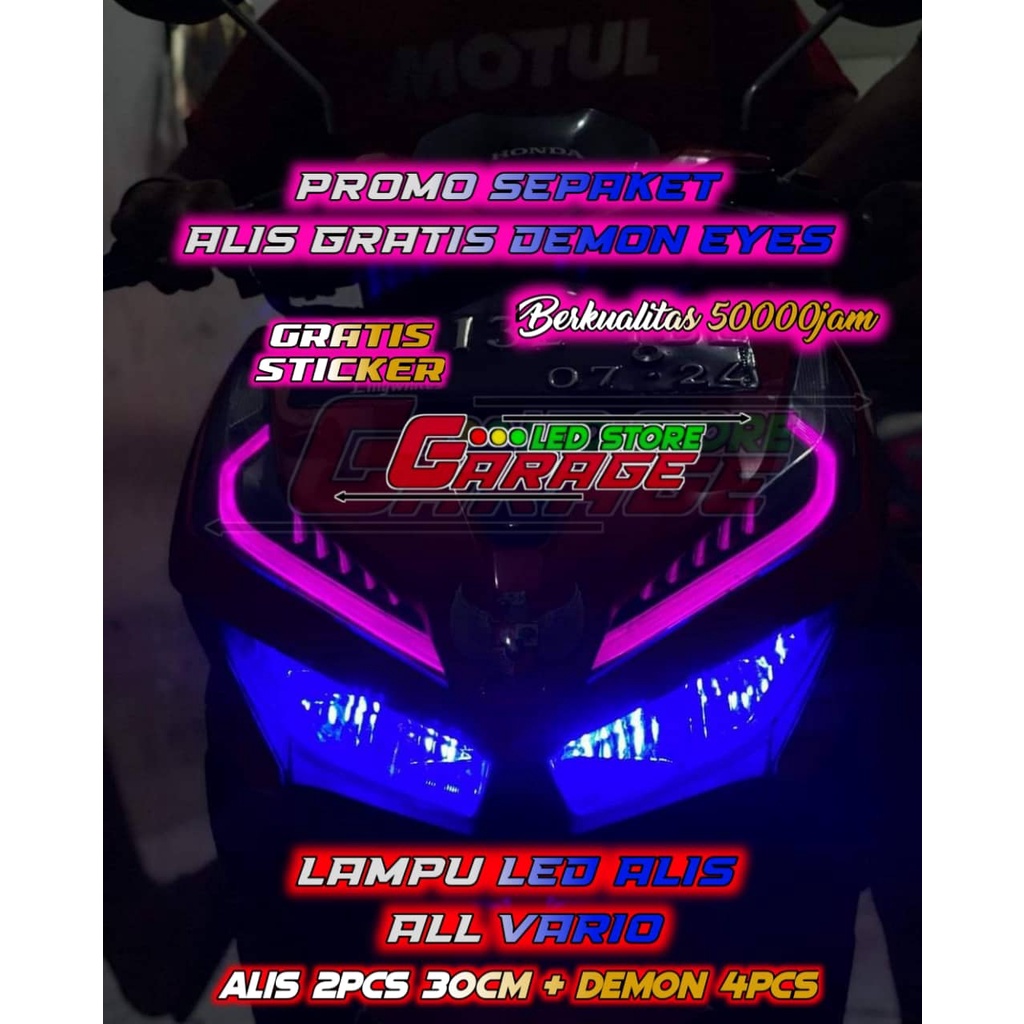 PRODUK SPESIAL UNTUKMU ALL MOTOR BELI 1 GRATIS 3 LAMPU ALIS + DEMON EYES BISA REQUEST WARNA SEMUA MOTOR / UNIVERSAL