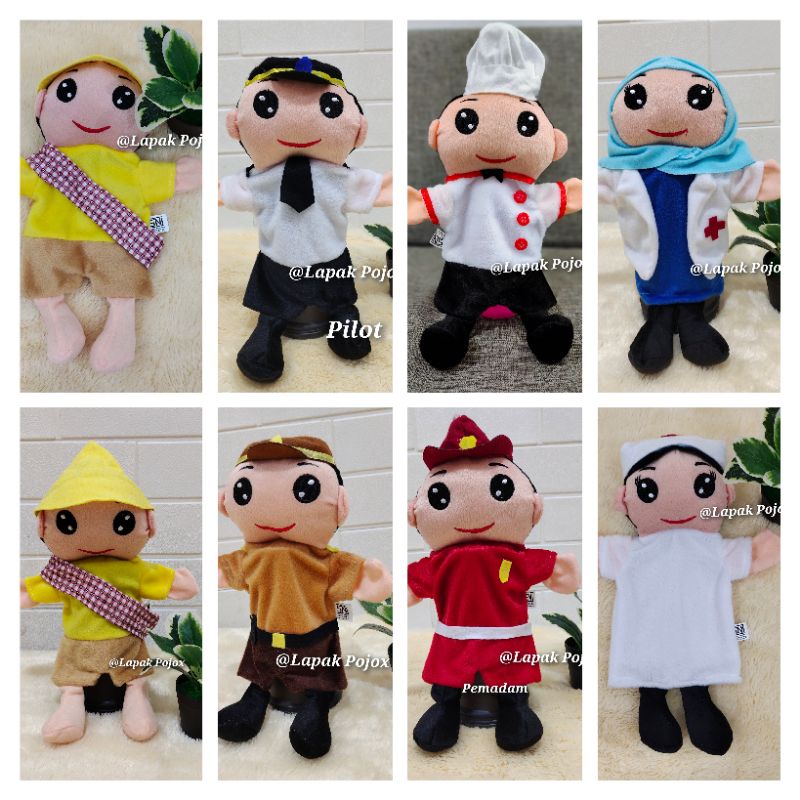 Boneka Tangan Karakter Manusia (Keluarga) &amp; profesi