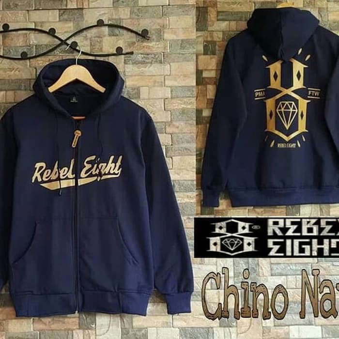 Dijual jaket hoodie rebel eight underdog hitam Berkualitas