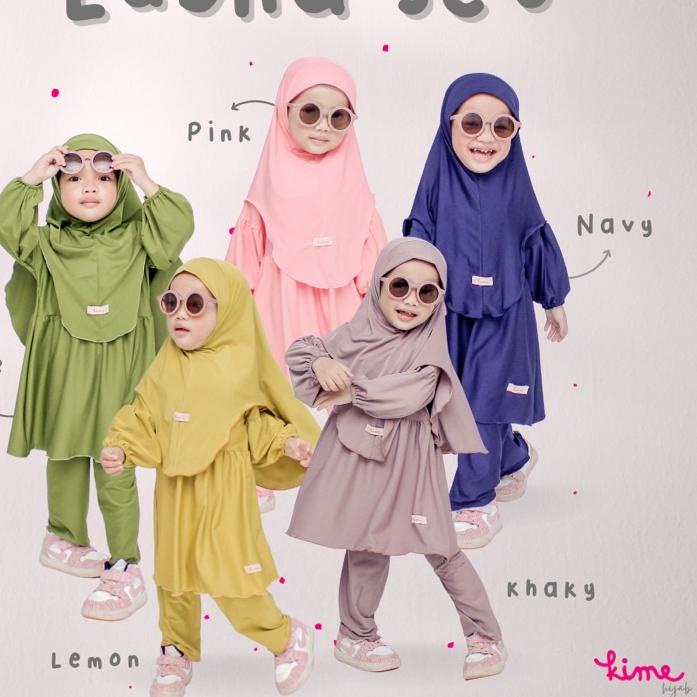 READY 9123 KIMEHIJAB Gamis Anak murah Oneset Lubna ㊋