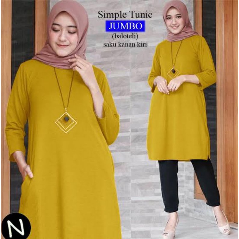 baju wanita simpl tunik jumbo