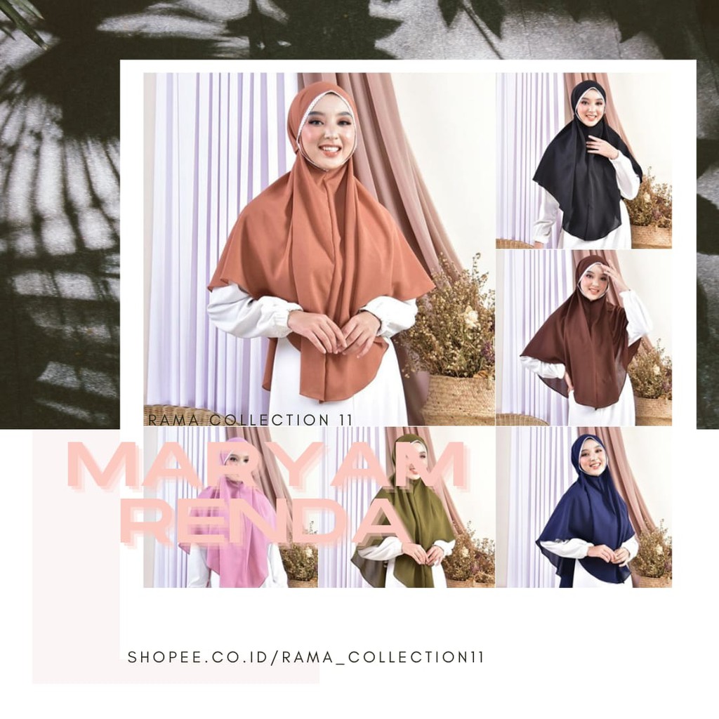 Bergo Renda  Al-Azhar Promo Terbaru dan termurah Rama collection