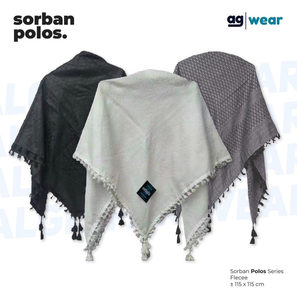 Sorban Polos - Sorban Putih Polos - Sorban Hitam - Sorban Arab - Sorban Dewasa Laki-laki