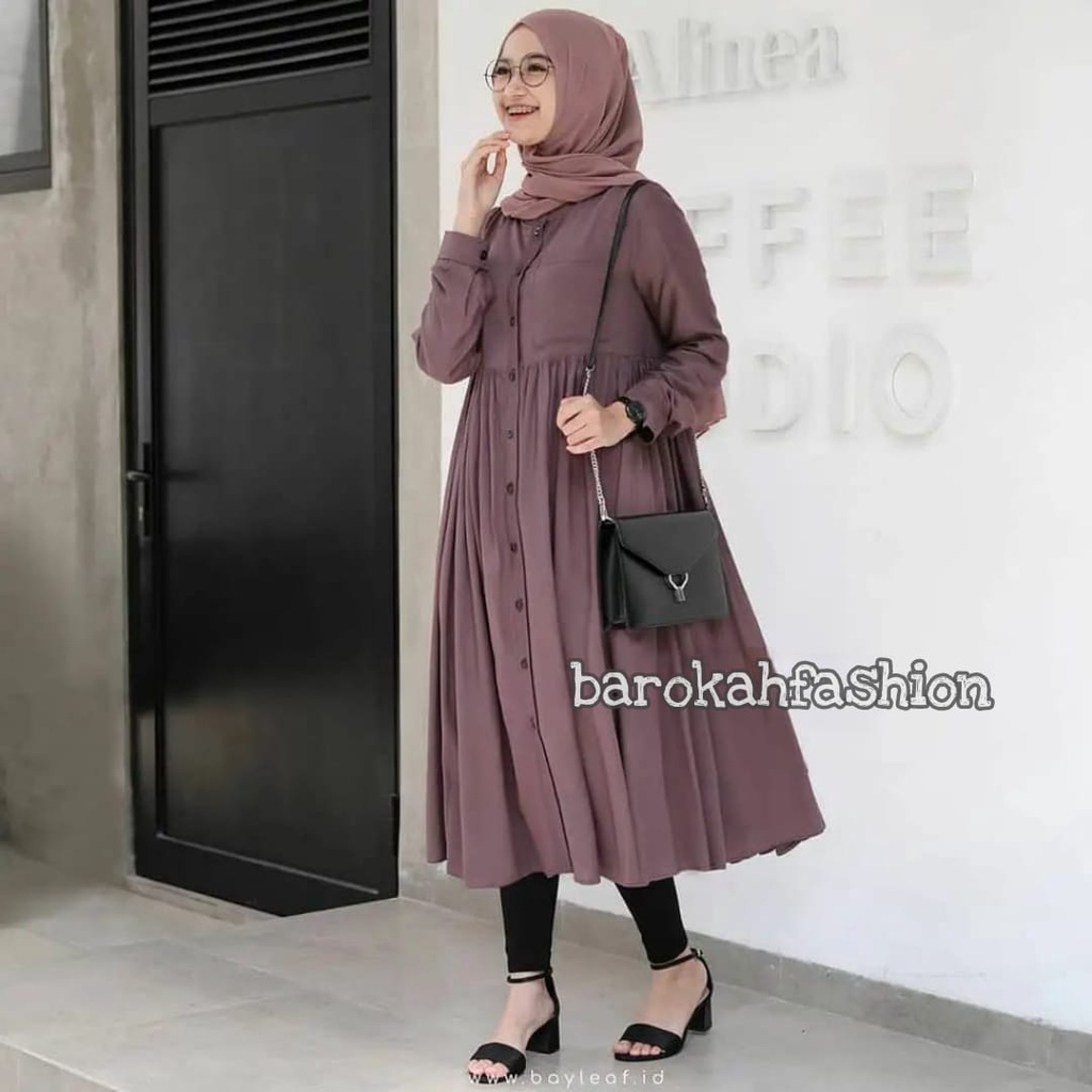 PRATIWI LONG TUNIK SHAKILA/ATASAN MUSLIM/BAHAN KATUN SHAKILA/BUSUI FRIENDLY