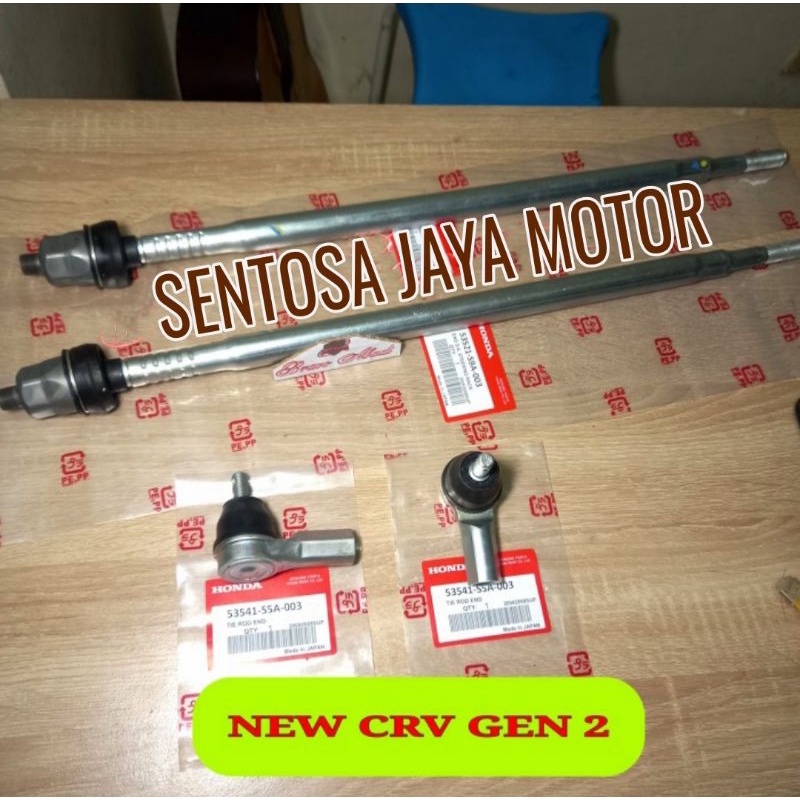 Rack End Long Tie Rod + Tie Rod Pendek 1set Honda CRV Gen 2 Original